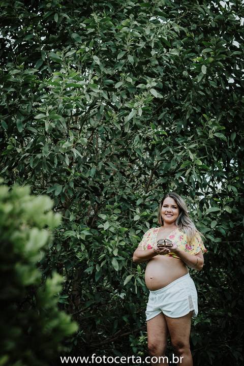 Fotografia de Ensaio de Gestante - Ilha do Frade - Vitória-ES'
