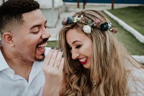 Fotografia de Ensaio Pré-Casamento - Farol de Santa Luzia - Vitória-ES'
