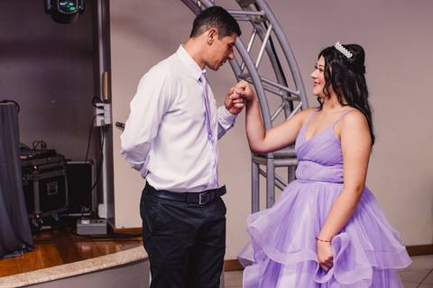 Festa de 15 anos - início da Valsa da Debutante com o pai'