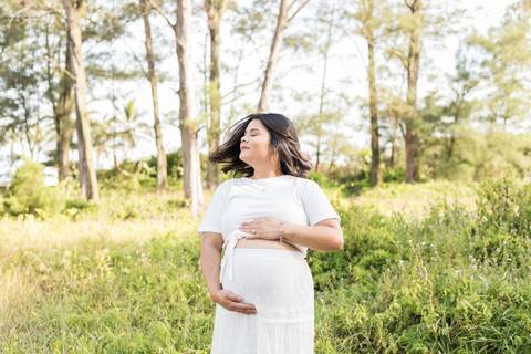 ensaio gestante no parque'