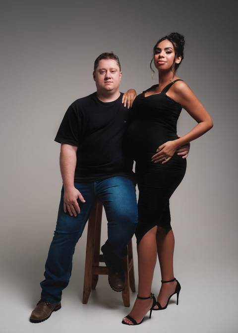 ensaio de gestante em estudio '