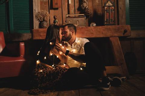 foto de casal com leed'