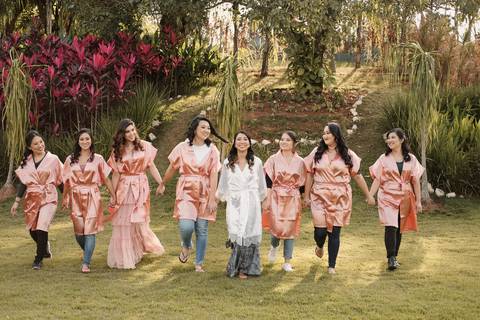 foto com as madrinhas , hobi para madrinhas'