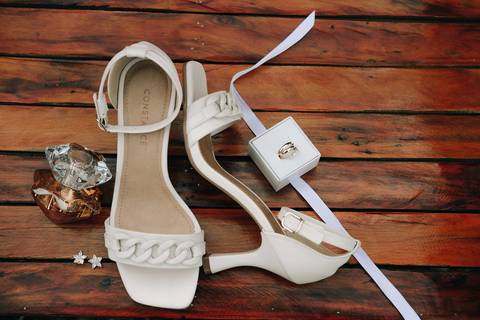 sandalia de noiva para campo '