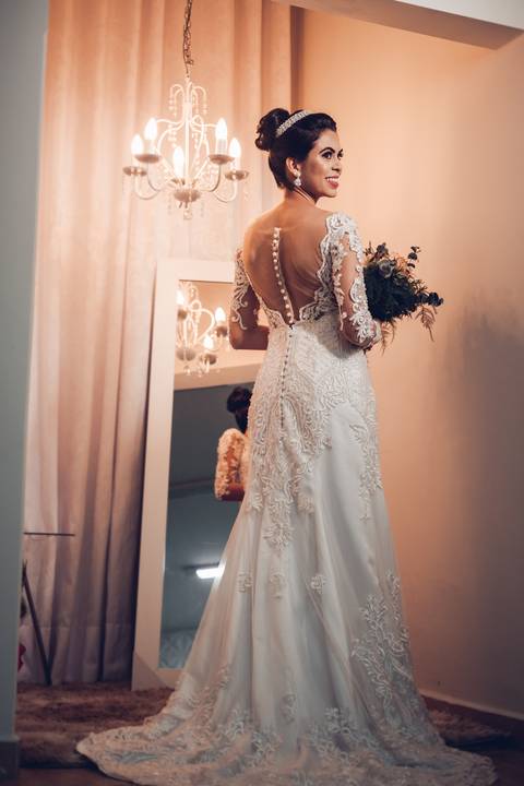 vestido de noiva sereia '