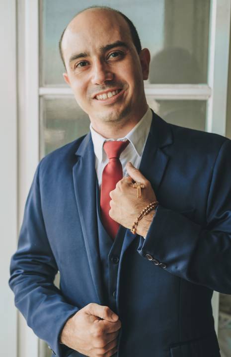 terno do noivo azul marinho '