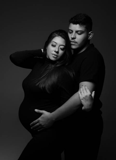 Foto de gestante com marido '