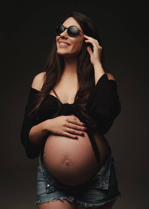 foto diferente de gestante ensaio'