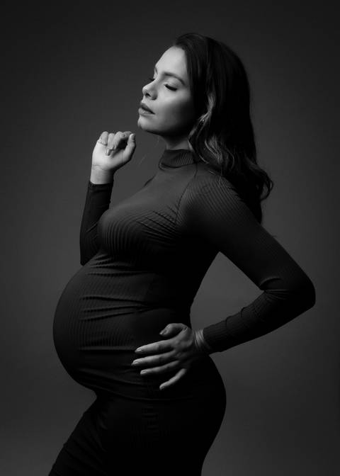 VESTIDO PRETO MID PARA GESTANTE '