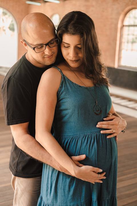 Ensaio externo de gestante'