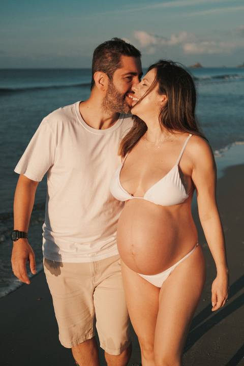 foto de casal na praia '