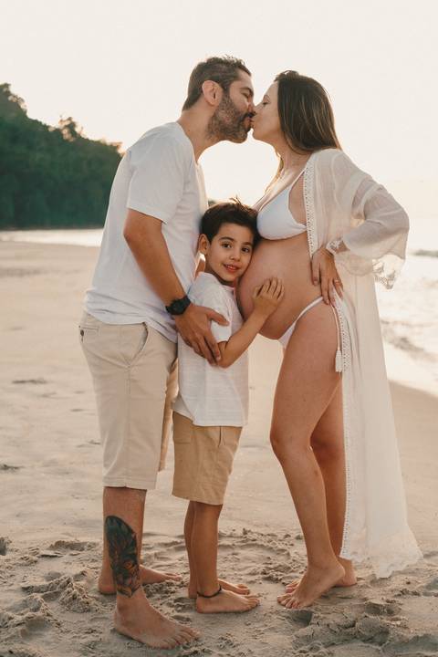 fotos em familia na praia de juquehy'