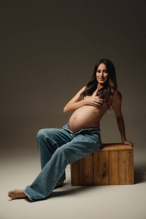 foto de gestante sensual'