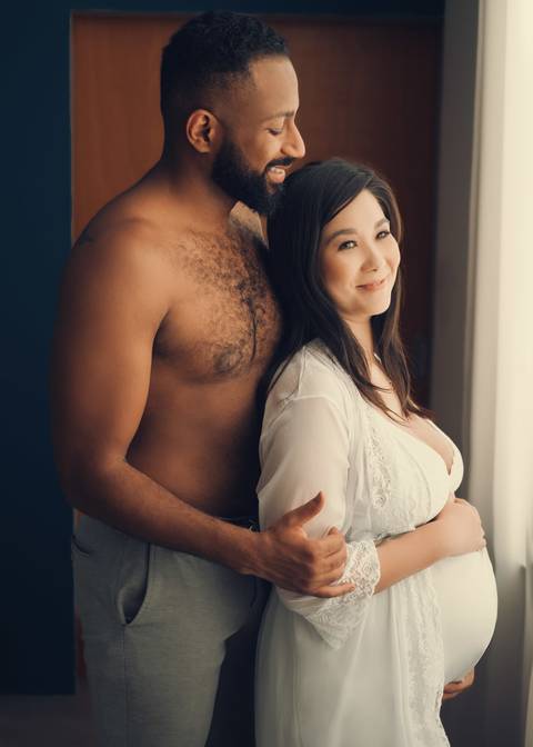 Ensaio gestante em estudio'