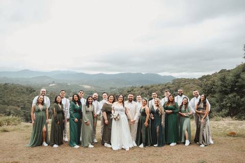 vestido de madrinhas verde em presidente prudente '