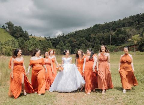 vestido de madrinhas terra cota em presidente prudente , fotografo de campo em presidente prudente '