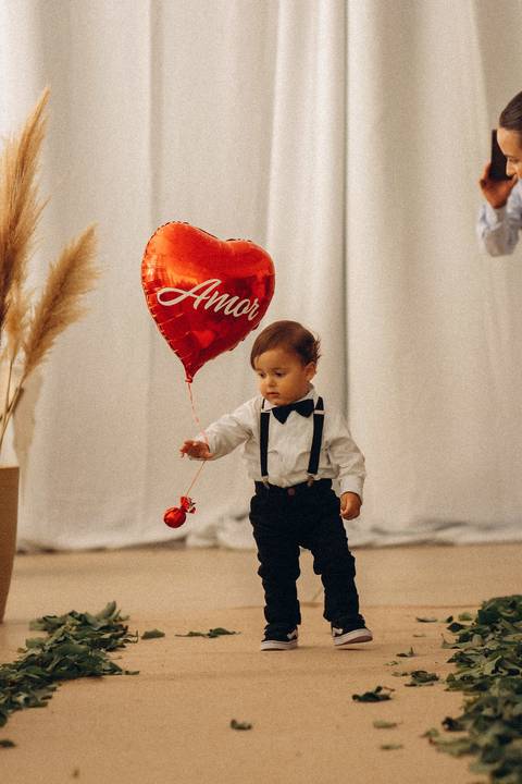 entrada de pajem com  balão '