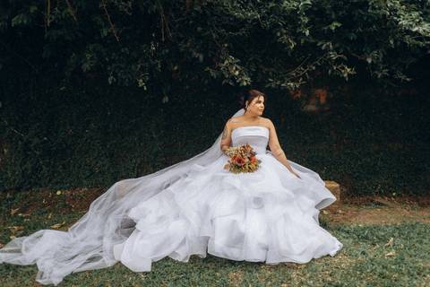 noiva com vestido princesa '