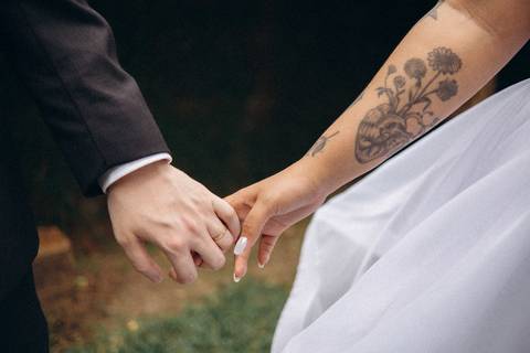 fotografia de noivos pos casamento '