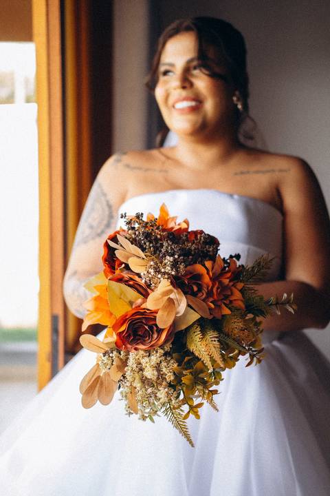 buque de noiva terra cota '