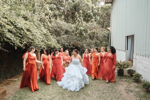 fotos com as madrinhas '