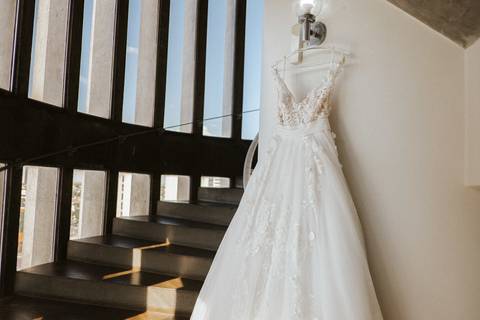 vestido de noiva de alça '