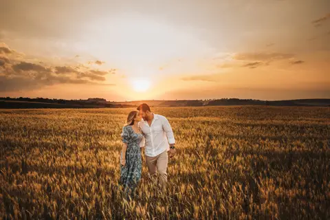 pre wedding no trigo'