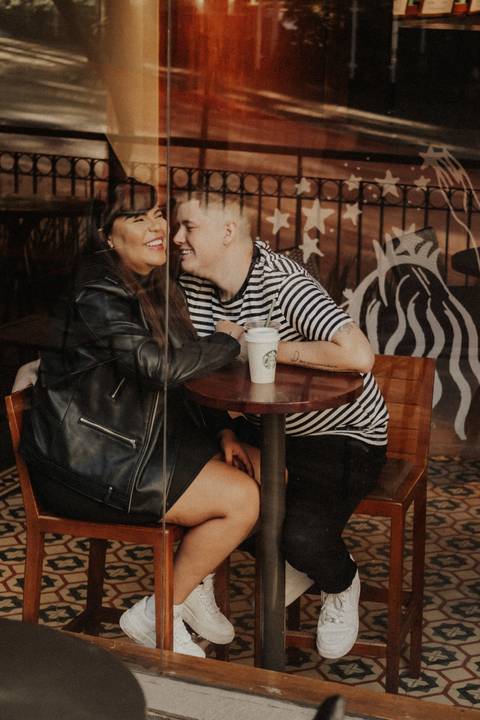 Pre wedding no restaurante'