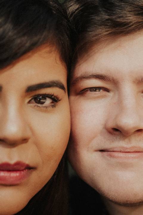 Foto dos olhos casal'