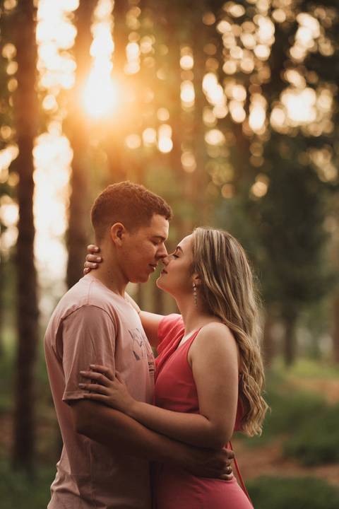 Foto com por do sol'