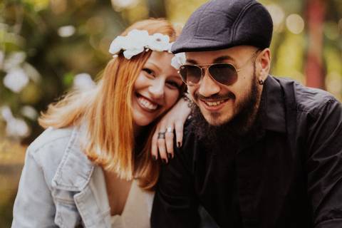 casal com estilo em ensaio de pre wedding'