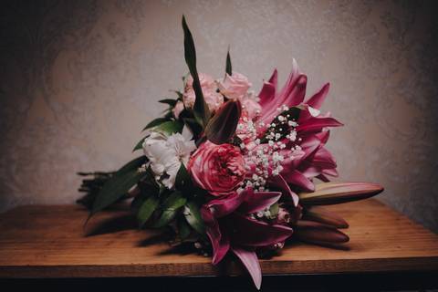 buque de noiva rosa '