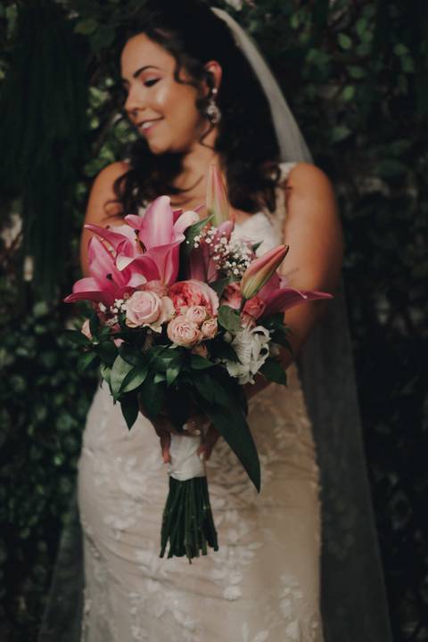 buque de casamento rosa '