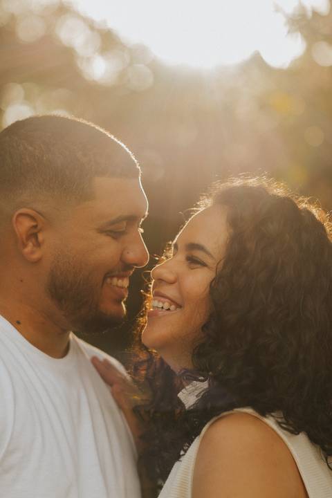 Foto de casal por do sol'