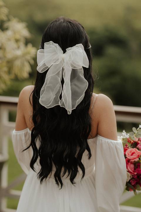 laço para cabelo de noiva '
