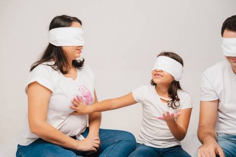 foto de chá revelação com  tinta '