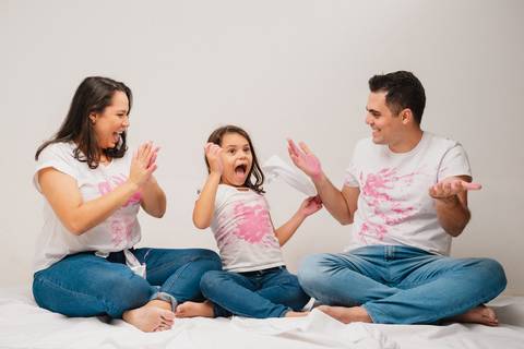 Ensaio em familia em estudio de fotografia '
