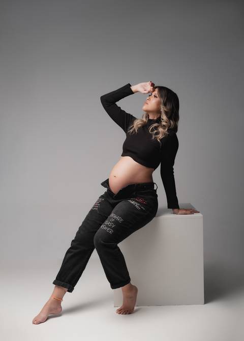 ensaio de gestante estilo moda'