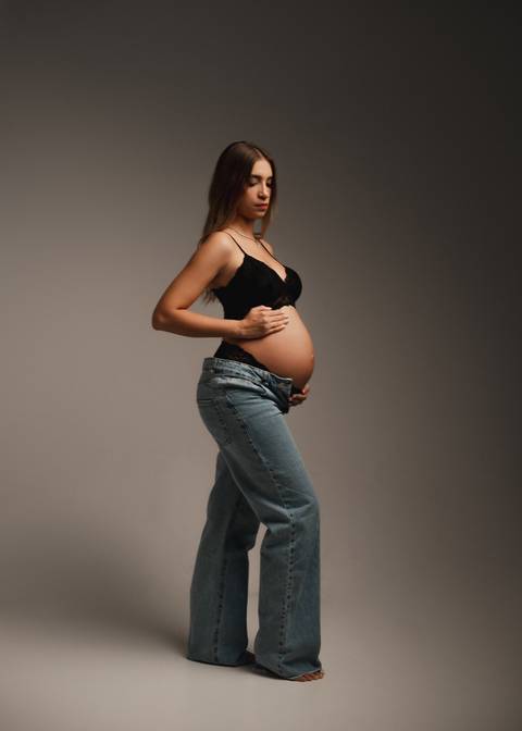 Ensaio de Gestante no Estúdio'