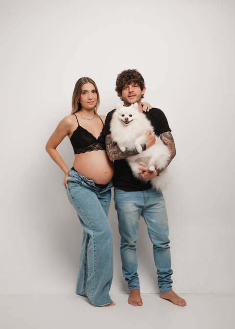 ensaio de gestante com pet'