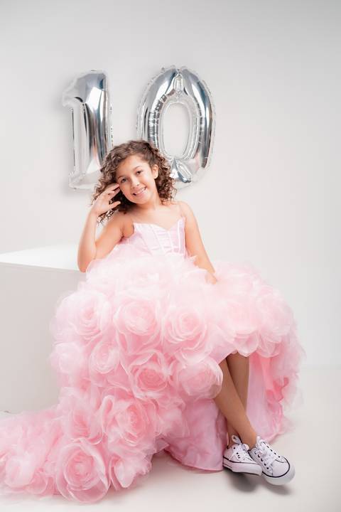 vestido para festa de 10 anos '