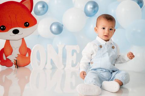 ensaio de 1 ano em estudio de fotografia de Presidente Prudente '