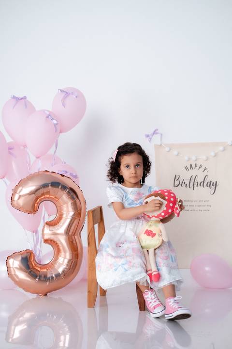 ensaio de aniversario para cirança'