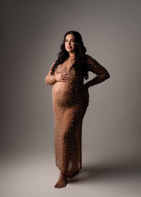 fotos de gestante com vestido diferente '