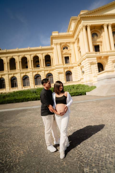 ensaio gestante museu do ipiranga'