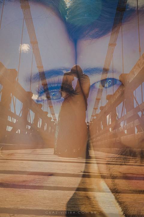 Foto dos olhos dos noivos'