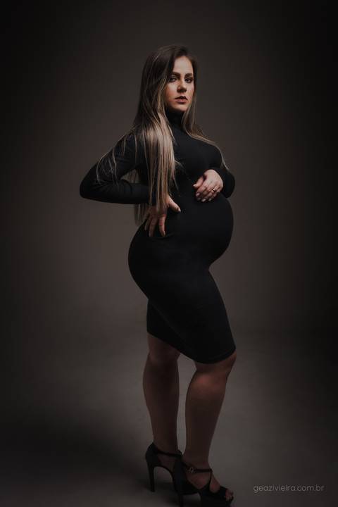 Ensaio de Gestante em estúdio'