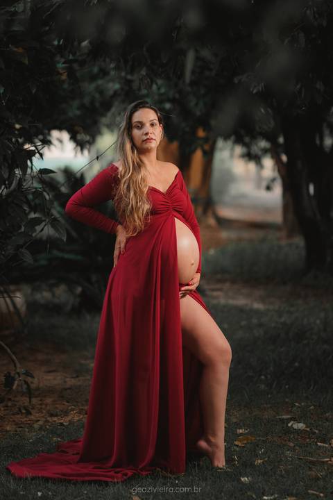 Vestido para ensaio de gestante'