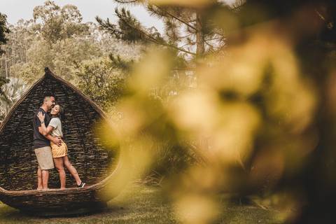 Foto de casal no eden garden'