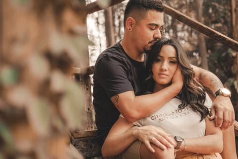 ensaio de casal no eden garden'